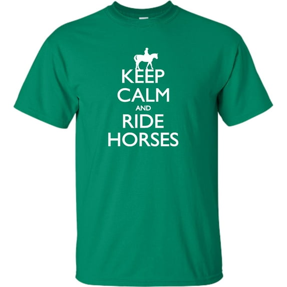Youth Keep Calm And Ride Horses Equestrian Horse Lovers T-Shirt