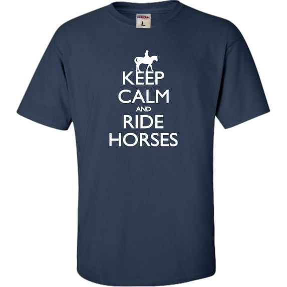 Youth Keep Calm And Ride Horses Equestrian Horse Lovers T-Shirt