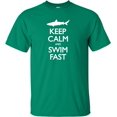 thumbnail image 1 of Youth Keep Calm And Swim Fast Funny Shark Lovers T-Shirt, 1 of 1