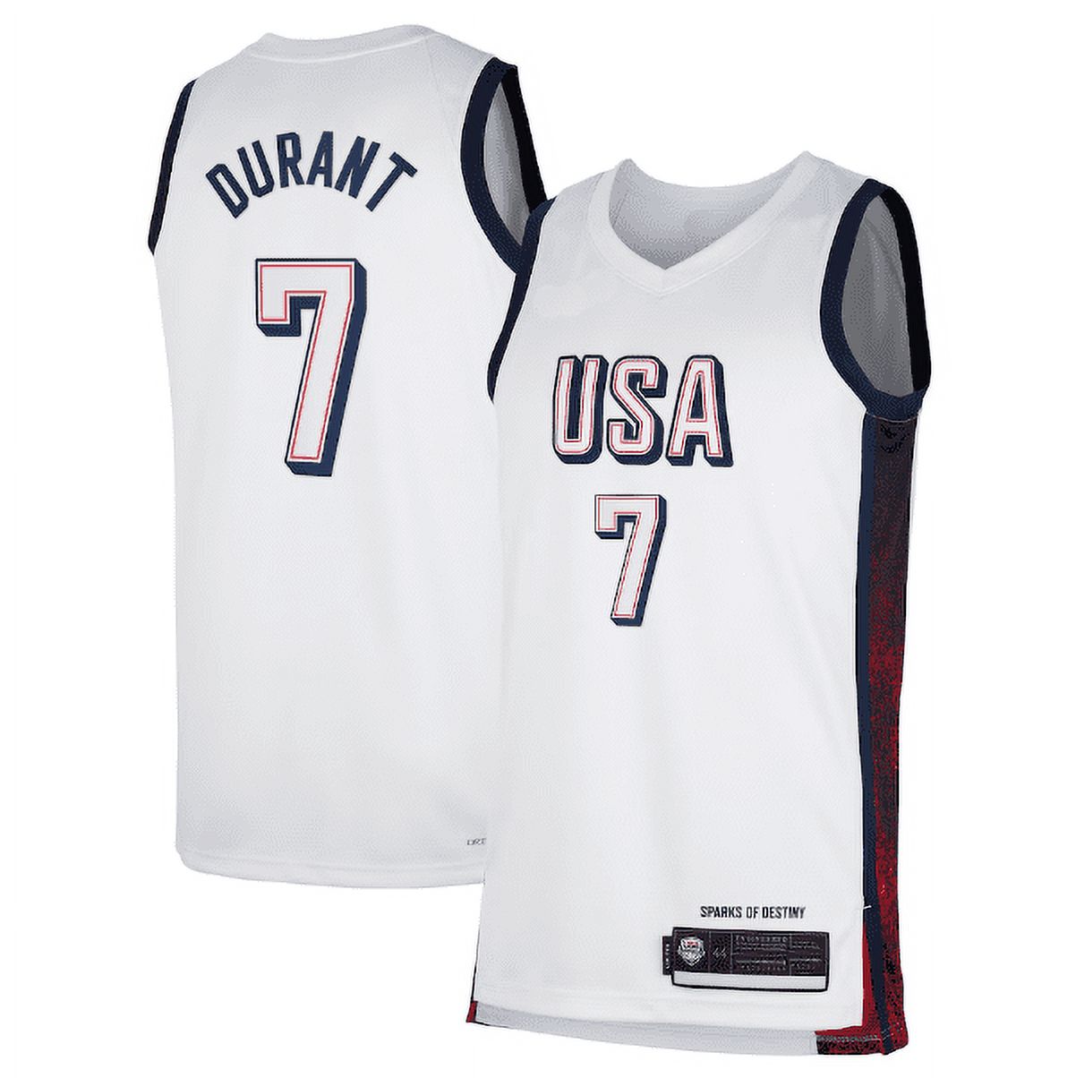 Youth Kevin Durant 2024 USA White Player-Jersey - Walmart.com