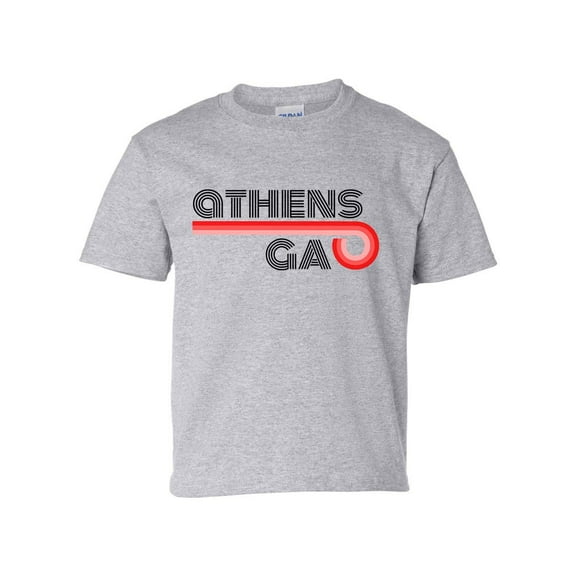Youth Kids Georgia Football Georgia Athens, GA Short Sleeve T-shirt Graphic Tee-Sports Grey-xl