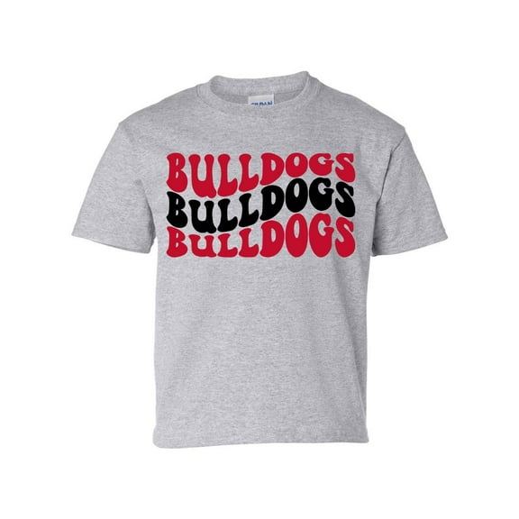 Youth Kids Georgia Football Georgia Groovy Short Sleeve T-shirt Graphic Tee-Sports Grey-small