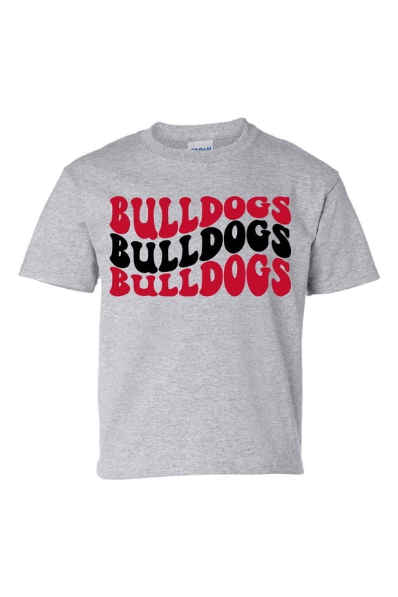 Youth Kids Georgia Football Georgia Groovy Short Sleeve T-shirt Graphic Tee-Sports Grey-xl