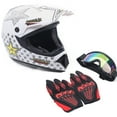 thumbnail image 1 of Youth Kids Motocross Helmets Offroad Helmet Gloves Goggles DOT Certification Motocross Helmet Motorcycle ATV Dirt Bike (Fashion 3 M), 1 of 10
