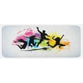 thumbnail image 1 of Youth Kitchen Mat, Jumping People Set Against Elements Teenagers Having Fun Energy Activity, Plush Decorative Kitchen Mat with Non Slip Backing, 47" X 19", Multicolor, by Ambesonne, 1 of 1