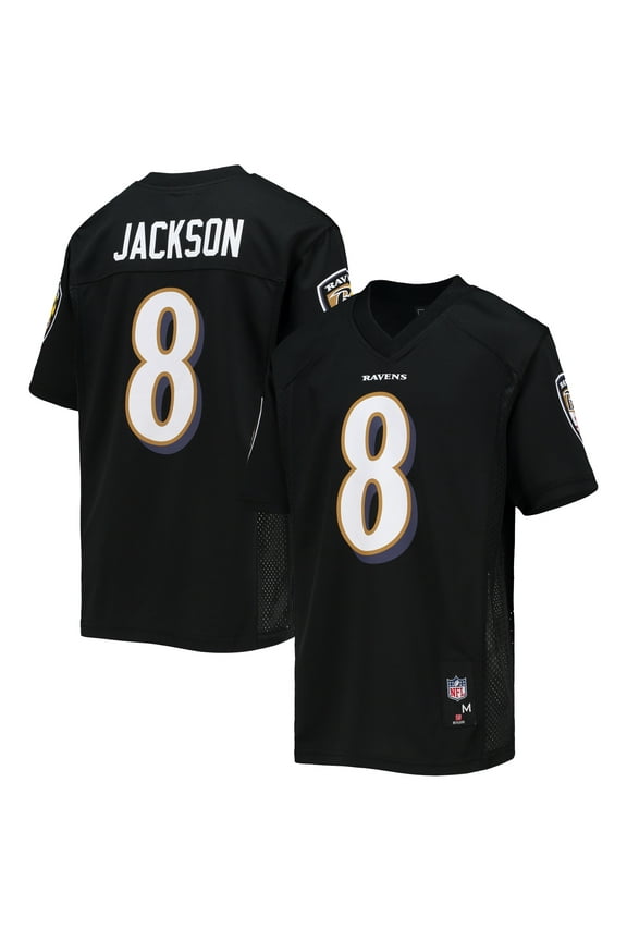 Youth Lamar Jackson Black Baltimore Ravens Replica Player Jersey