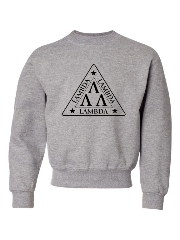 Youth Lambda Lambda Lambda Tri Lambda Funny Crewneck Sweatshirt