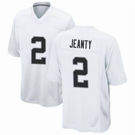 Youth Las Vegas Jeanty 2 White Stitched T-Shirts Sports Player Game Top, Small