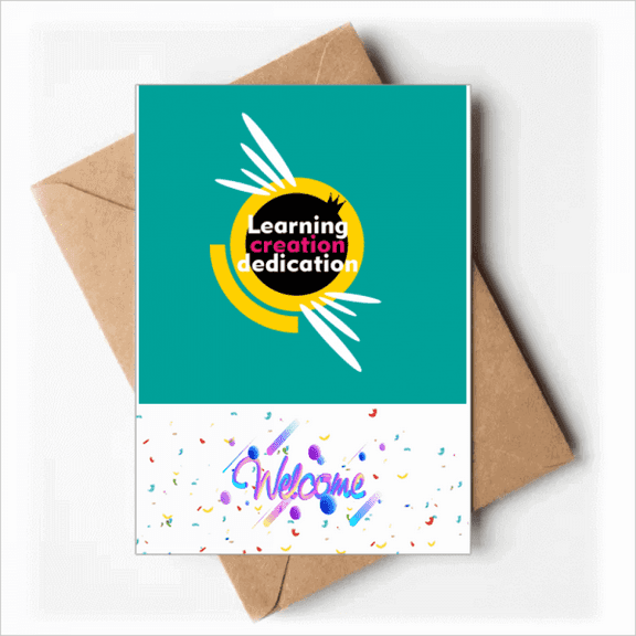 Youth Learning Create Dedication Welcome Back Greeting Cards Envelopes Blank