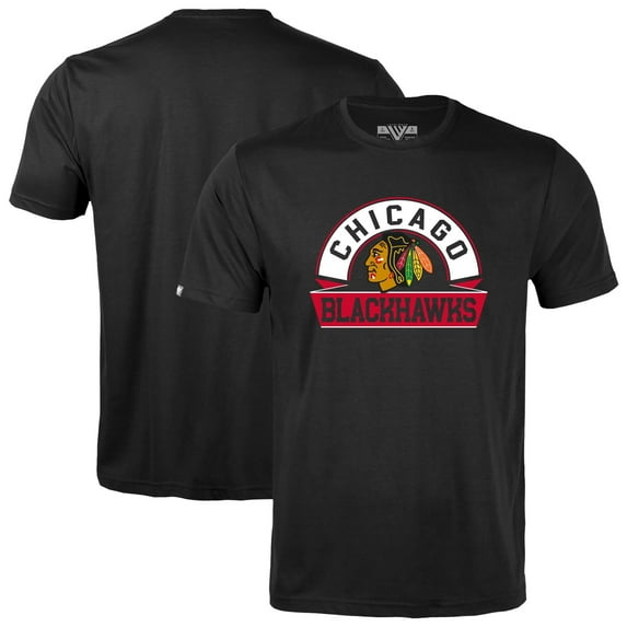 Youth Levelwear Black Chicago Blackhawks Little Richmond Banner Arch T-Shirt