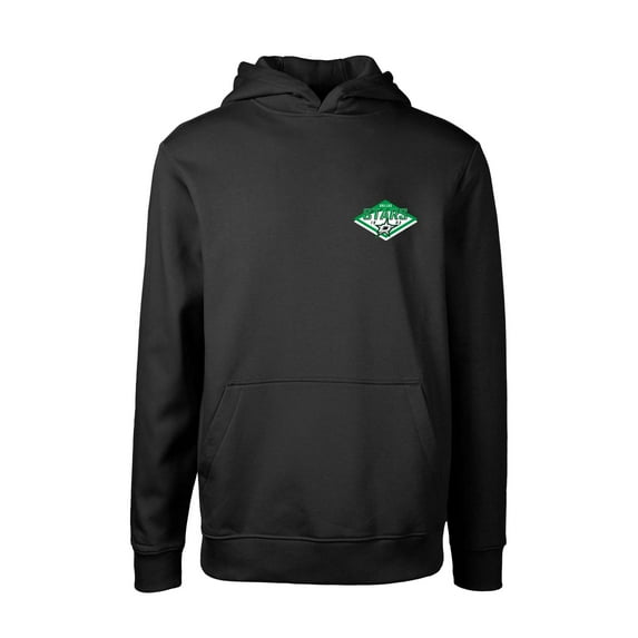 Youth Levelwear Black Dallas Stars Podium Club Patch 2.0 Fleece Pullover Hoodie