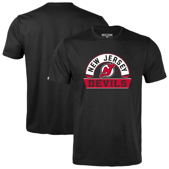 Youth Levelwear Black New Jersey Devils Little Richmond Banner Arch T-Shirt