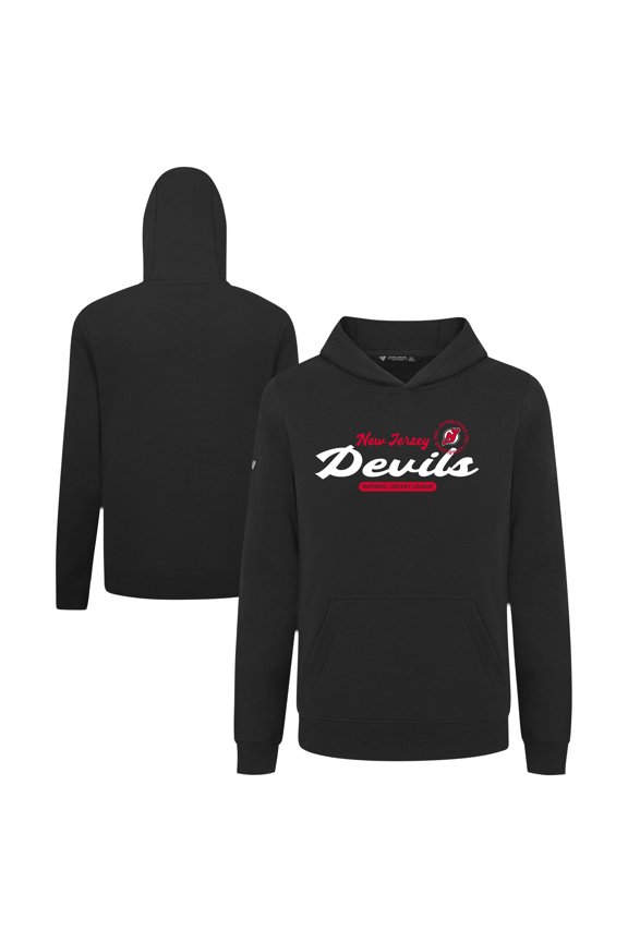 Youth Levelwear Black New Jersey Devils Podium Monument Pullover Hoodie