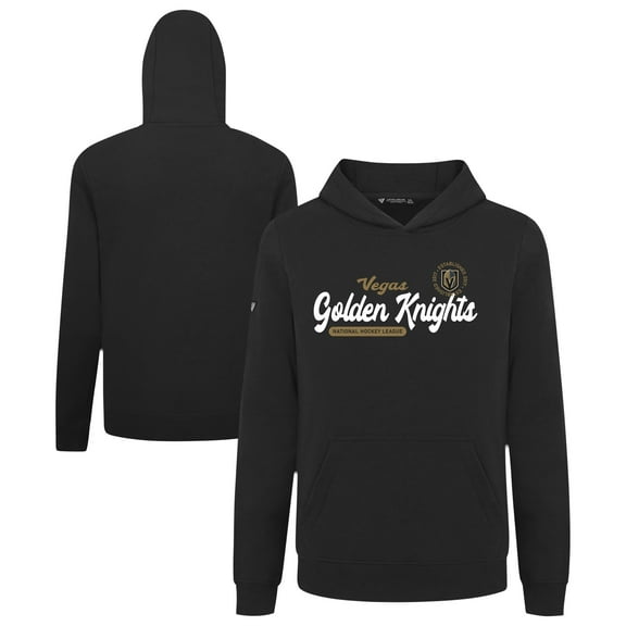 Youth Levelwear Black Vegas Golden Knights Podium Monument Pullover Hoodie