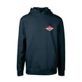 thumbnail image 1 of Youth Levelwear Navy Washington Capitals Podium Club Patch 2.0 Fleece Pullover Hoodie, 1 of 1