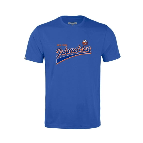 Youth Levelwear Royal New York Islanders Little Richmond Retro Script T-Shirt