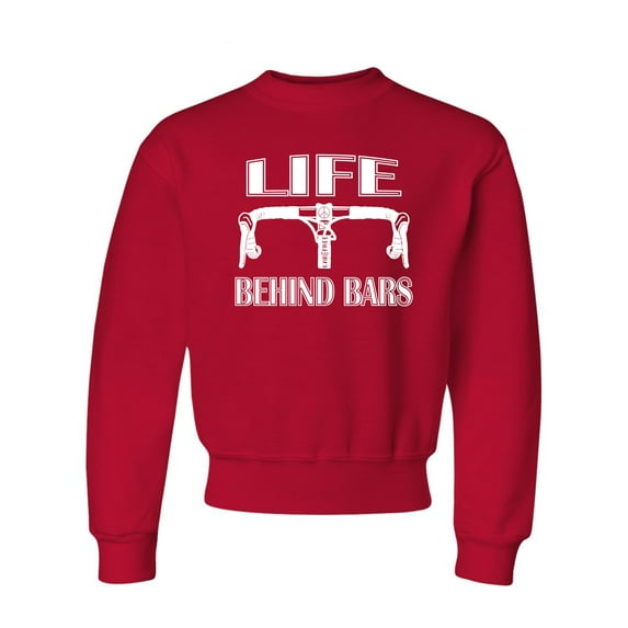 Youth Life Behind Bars Funny Bike Bicycle Funny Crewneck Sweatshirt