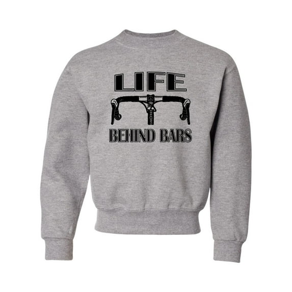 Youth Life Behind Bars Funny Bike Bicycle Funny Crewneck Sweatshirt