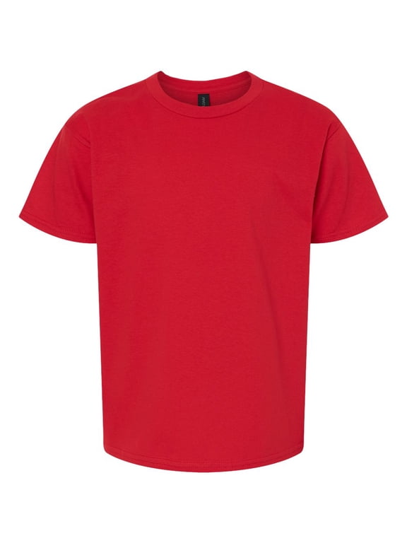 3000B Youth Light Cotton T-Shirt-Red-S