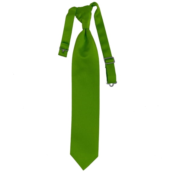 Youth Lime Formal Satin Pre-Tied Neck Tie by Spencer J’s Signature Satin Collection