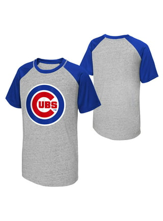 Big Boys Heathered Royal Chicago Cubs Raglan T-shirt