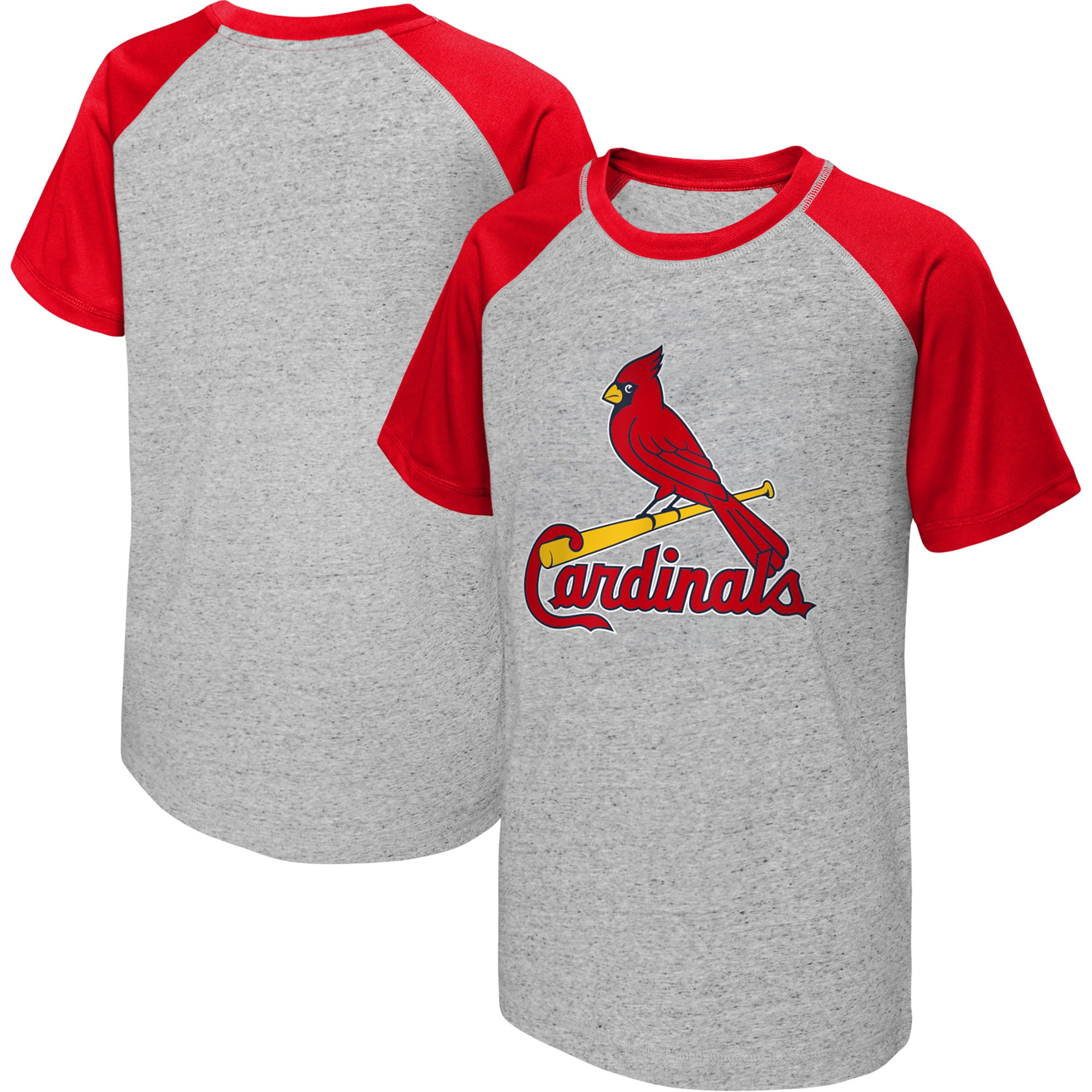 Youth MLB Productions Heather Gray and Red St. Louis Cardinals MBSG T-Shirt