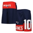 thumbnail image 1 of Youth Mac Jones Navy New England Patriots Player Name & Number Shorts, 1 of 3