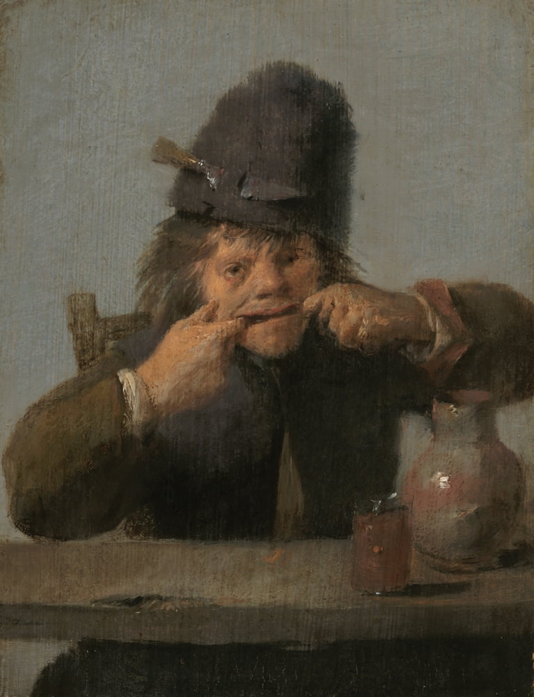 Youth Making A Face Canvas Art - (24 x 36)