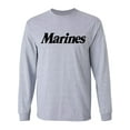 thumbnail image 1 of Youth Marines Long Sleeve T-Shirt in gray, 1 of 2