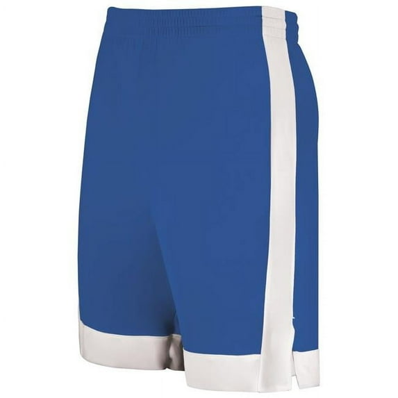 Augusta Sportswear 6890.280.M Youth Match-Up Basketball Shorts, Royal & White - Medium
