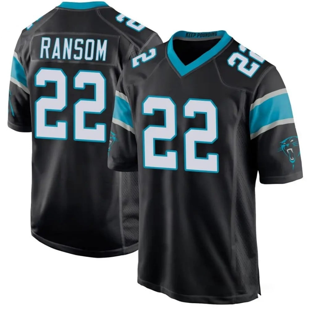Youth Men BILL BAGSHAW Panthers Lathan Ransom 22 Team Game Jersey Shirt