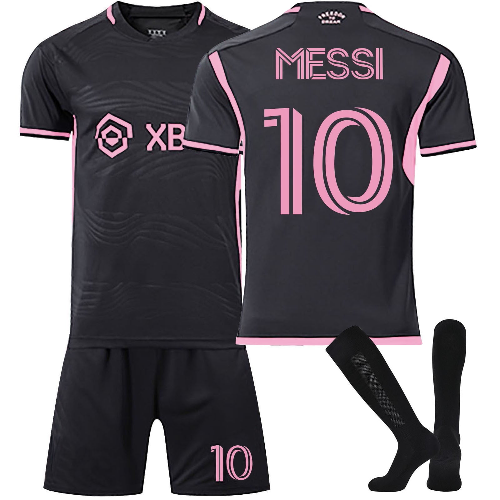 Youth Messi_#10 Jersey Kids Miami-23/24 Away Soccer Jersey Sets 3-4T