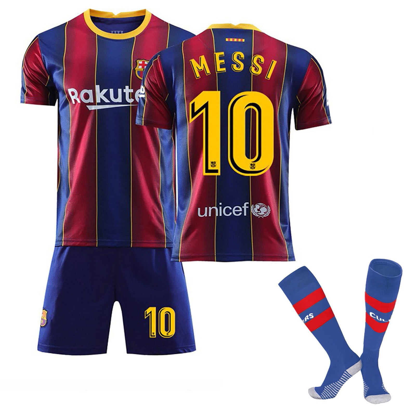 Youth Messi_#10 Jersey Kids 21/22 Home Soccer Jersey Sets 6-7 Years