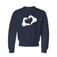 thumbnail image 1 of Youth Mickey Heart Hands Crewneck Sweatshirt, 1 of 1