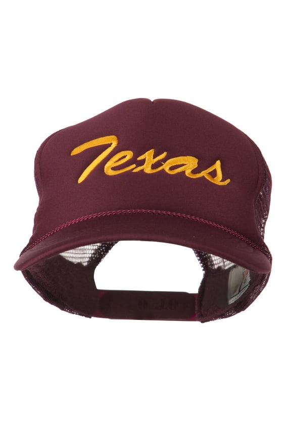 Youth Mid States Texas Embroidered Foam Mesh Cap - Maroon OSFM