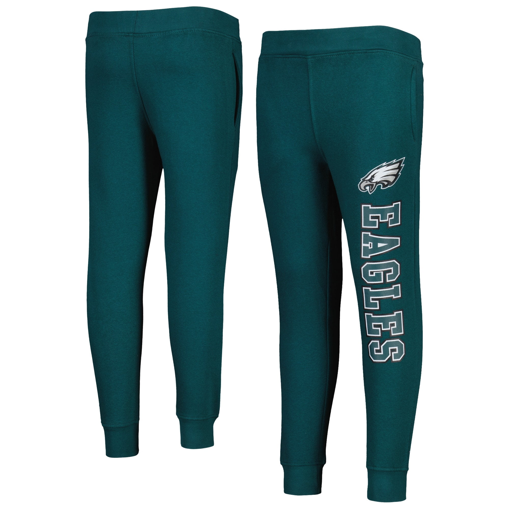 Youth Midnight Green Philadelphia Eagles Team Logo Pants 