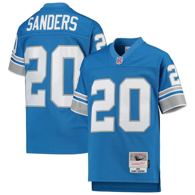 Youth Mitchell & Ness Barry Sanders Blue Detroit Lions 1996 Legacy ...
