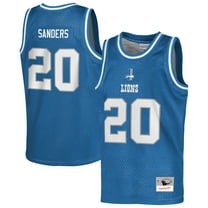 Youth Mitchell & Ness Barry Sanders Blue Detroit Lions Retired Player NFL Basketball Fashion Jersey