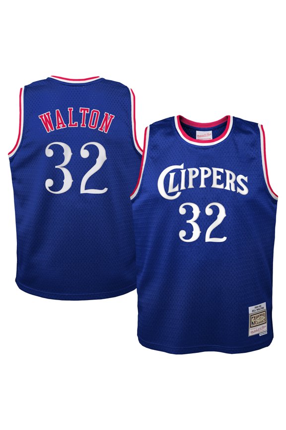 Youth Mitchell & Ness Bill Walton Royal LA Clippers 1984/85 Hardwood Classics Swingman Jersey