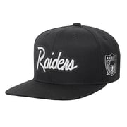 Youth Mitchell & Ness Black Las Vegas Raiders Head Coach Flat Brim Snapback Hat