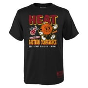Youth-Mitchell & Ness Black Miami Heat Concession Food Character T-Shirt