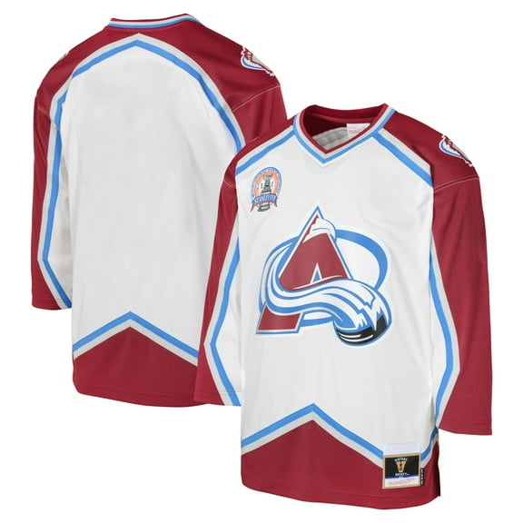 Youth Mitchell & Ness Blue Colorado Avalanche 2000 Blue Line Player Jersey