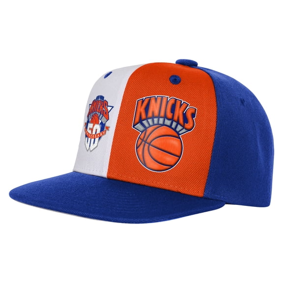 Youth Mitchell & Ness Blue New York Knicks 50th Anniversary Duo Front Snapback Hat