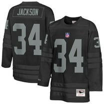 Youth Mitchell & Ness Bo Jackson Black Las Vegas Raiders Hockey Fashion Jersey