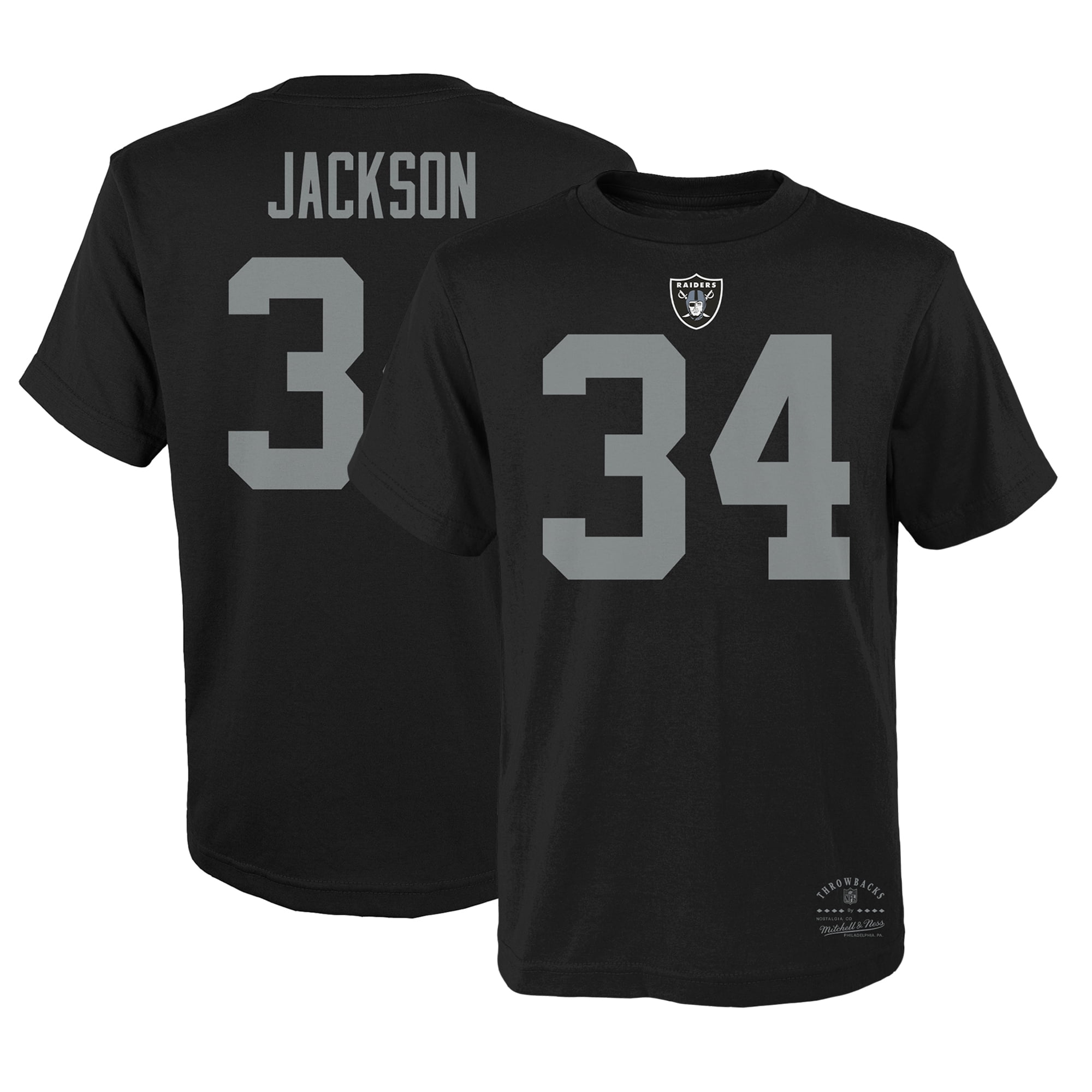 Men's Mitchell & Ness Black Las Vegas Raiders Jumbotron T-Shirt