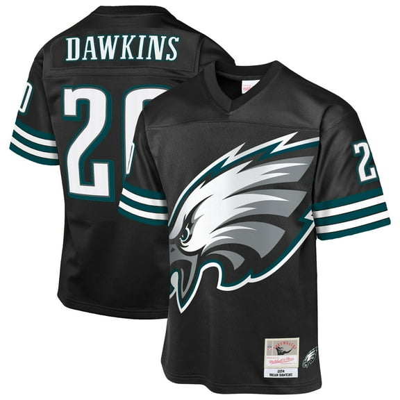 Youth-Mitchell & Ness Brian Dawkins Black Philadelphia Eagles 2004 Throwback Fashion Jersey