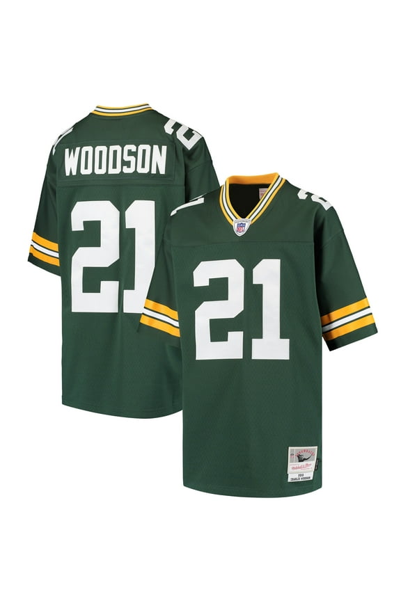 Youth Mitchell & Ness Charles Woodson Green Green Bay Packers Retired Player Legacy Jersey