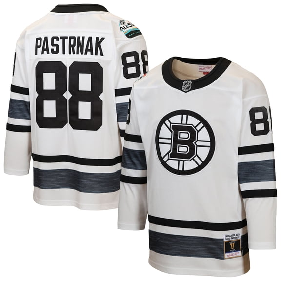Youth Mitchell & Ness David Pastrnak White Boston Bruins 2019 All-Star Game Power Play Jersey