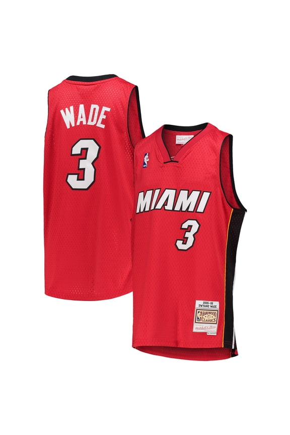 Youth Mitchell & Ness Dwyane Wade Red Miami Heat 2005/06 Hardwood Classics Swingman Jersey