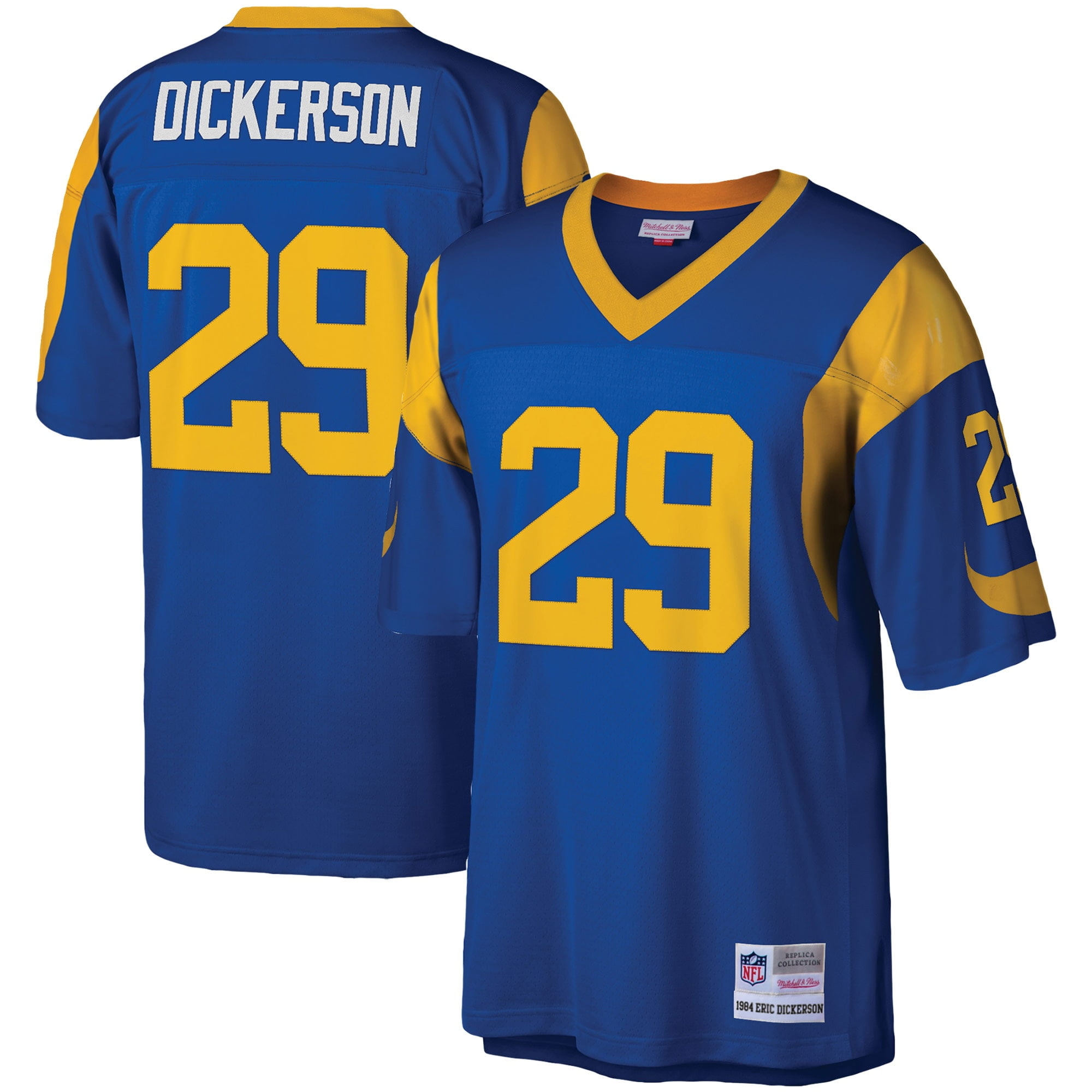 Eric Dickerson Los Angeles Rams Fanatics Authentic Autographed Mitchell &  Ness Replica Jersey with HOF 99